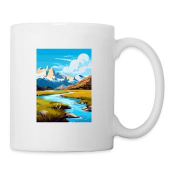 Torres Del Paine Affiche de voyage vintage souvenir - Mug blanc - blanc - Droite