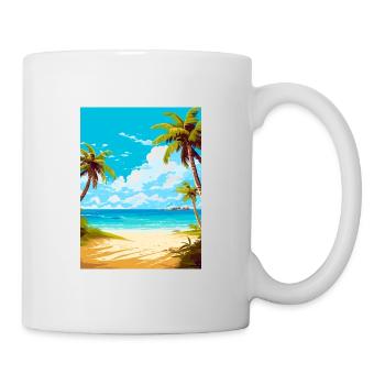 Turks and Caicos Islands Caribbean Travel Poster - Mug - white - Right
