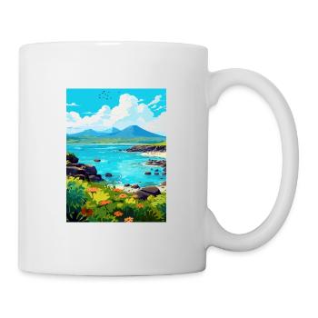 Affiche de voyage vintage des îles Galapagos en Équateur - Mug blanc - blanc - Droite