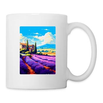 Provence Frankreich Vintage Reiseplakat Souvenir WPA - Tasse - Weiß - Rechts
