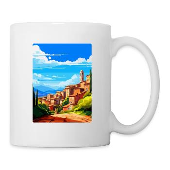 Pérouse Italie Affiche de voyage vintage WPA Souvenir - Mug blanc - blanc - Droite