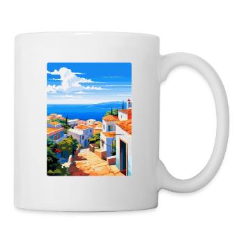 Costa de la Luz Espagne Affiche de voyage vintage WPA - Mug blanc - blanc - Droite