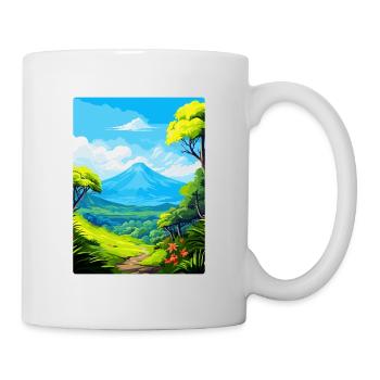La Réunion Nationalpark Frankreich Reiseplakat WPA - Tasse - Weiß - Rechts