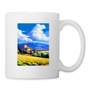 Provence Frankreich Vintage Reiseplakat Souvenir WPA - Tasse - Weiß - Rechts