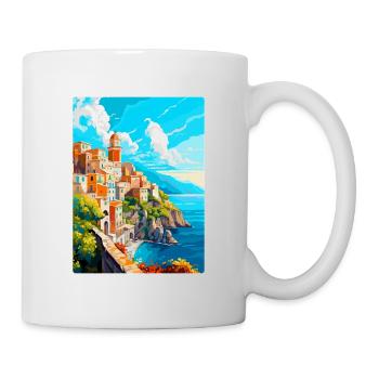 Amalfi Italie Affiche de voyage vintage WPA Souvenir - Mug blanc - blanc - Droite
