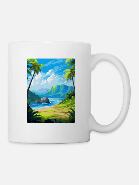 Parc national de la Guadeloupe France Affiche de voyage WPA - Mug blanc - blanc