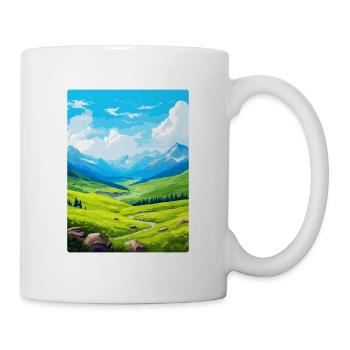 Pyrenäen-Nationalpark Frankreich Reiseplakat WPA - Tasse - Weiß - Rechts