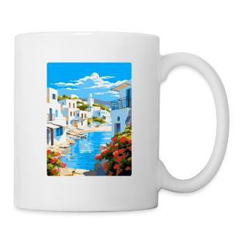 Paros Greece Vintage Travel Poster WPA Souvenir - Mug - white - Right