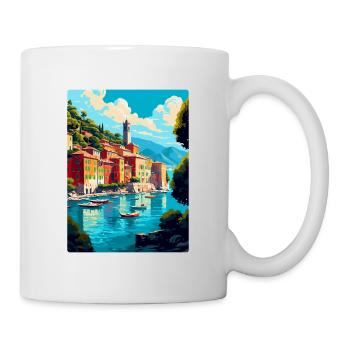 Portofino Italy Vintage Travel Poster Souvenir WPA - Mug - white - Right