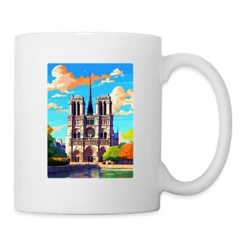 Notre Dame France Vintage Travel Poster Souvenir - Mug - white - Right