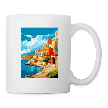 Crète Grèce Affiche de voyage vintage WPA Souvenir - Mug blanc - blanc - Droite