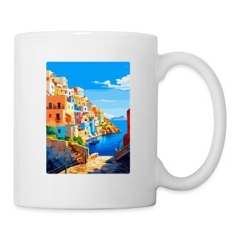 Ponza Italy Vintage Travel Poster WPA Art Souvenir - Mug - white - Right