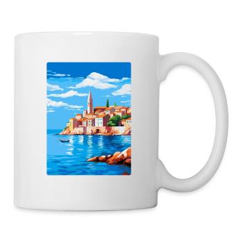 Piran Slovenia Vintage Travel Poster Souvenir WPA - Mug - white - Right