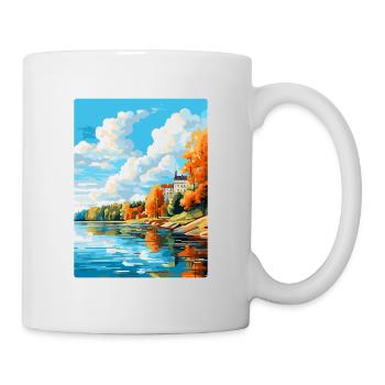 Kuopio Finlande Affiche de voyage vintage Souvenir WPA - Mug blanc - blanc - Droite