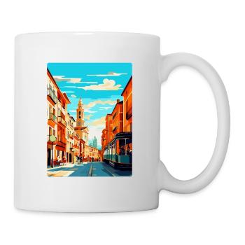 Pamplona Spanien Vintage Reiseplakat Souvenir WPA - Tasse - Weiß - Rechts