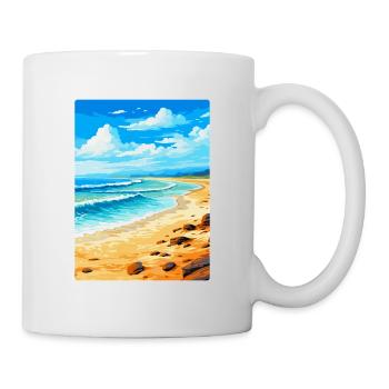 Fuerteventura Spanien Vintage Reiseplakat Souvenir - Tasse - Weiß - Rechts