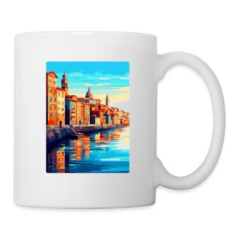Porto Portugal Vintage Reiseplakat Souvenir WPA - Tasse - Weiß - Rechts
