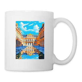 Château de Versailles France Affiche de voyage vintage WPA - Mug blanc - blanc - Droite