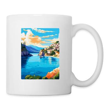 Crète Grèce Affiche de voyage vintage WPA Souvenir - Mug blanc - blanc - Droite