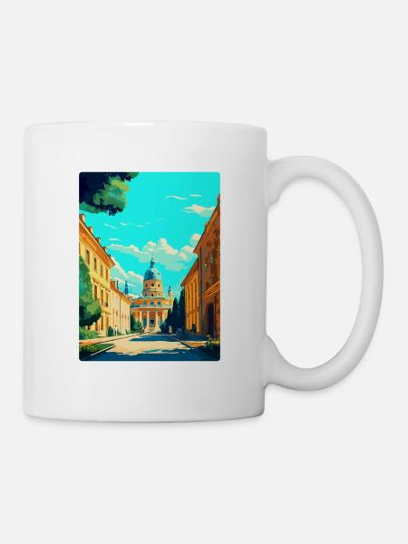 Potsdam Deutschland Vintage Reiseplakat Souvenir WPA - Tasse - Weiß