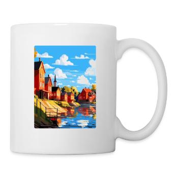 Porvoo Finlande Affiche de voyage vintage souvenir WPA - Mug blanc - blanc - Droite