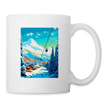 Méribel France Affiche de voyage vintage Souvenir WPA - Mug blanc - blanc - Droite