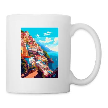 Positano Italy Vintage Travel Poster Souvenir WPA - Mug - white - Right