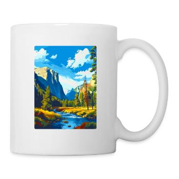Parc national de Yosemite Californie Affiche de voyage - Mug blanc - blanc - Droite