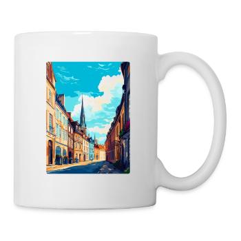 Dijon Frankreich Vintage Reiseposter WPA Souvenir - Tasse - Weiß - Rechts
