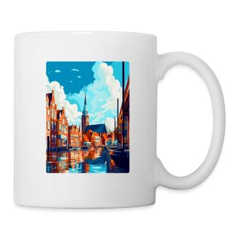 Haarlem Pays-Bas Poster de voyage vintage souvenir - Mug blanc - blanc - Droite