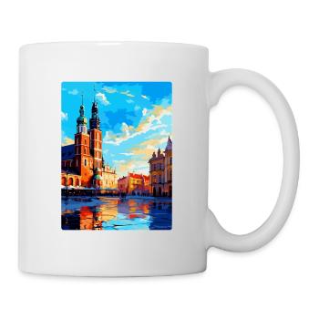 Cracovie Pologne Affiche de voyage vintage WPA Souvenir - Mug blanc - blanc - Droite