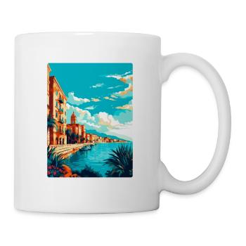Syrakus Italien Vintage Reiseplakat Souvenir WPA - Tasse - Weiß - Rechts