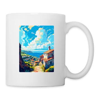 Galice Espagne Affiche de voyage vintage WPA Souvenir - Mug blanc - blanc - Droite