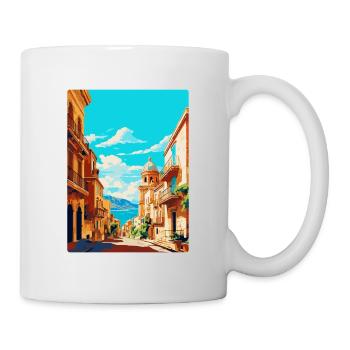 Palermo Italy Vintage Travel Poster WPA Souvenir - Mug - white - Right