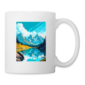 Berge Polen Vintage Reise Poster WPA - Tasse - Weiß - Rechts