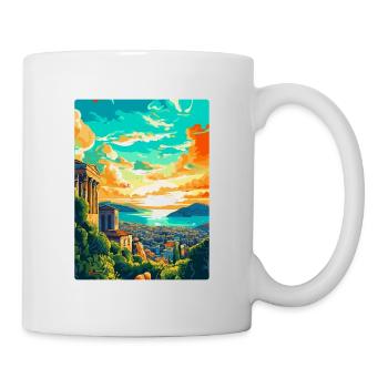 Athens Greece Vintage Travel Poster WPA Souvenir - Mug - white - Right