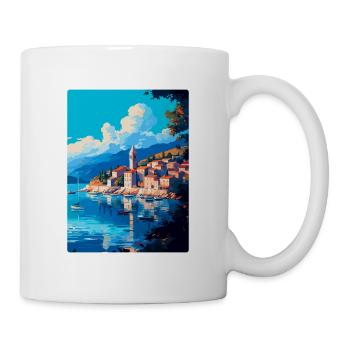 Cavtat Kroatien Vintage Reiseplakat Souvenir WPA - Tasse - Weiß - Rechts