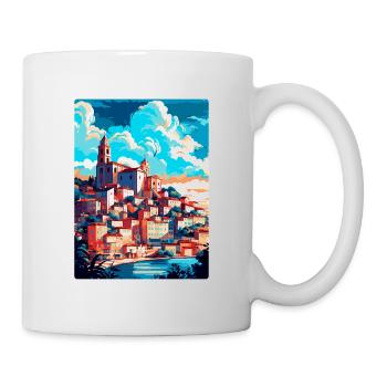 Coimbra Portugal Affiche de voyage vintage souvenir - Mug blanc - blanc - Droite
