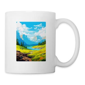 Pyrenäen-Nationalpark Frankreich Reiseplakat WPA - Tasse - Weiß - Rechts