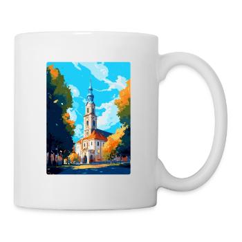 Bialystok Pologne Vintage Voyage Poster Art Mural - Mug blanc - blanc - Droite