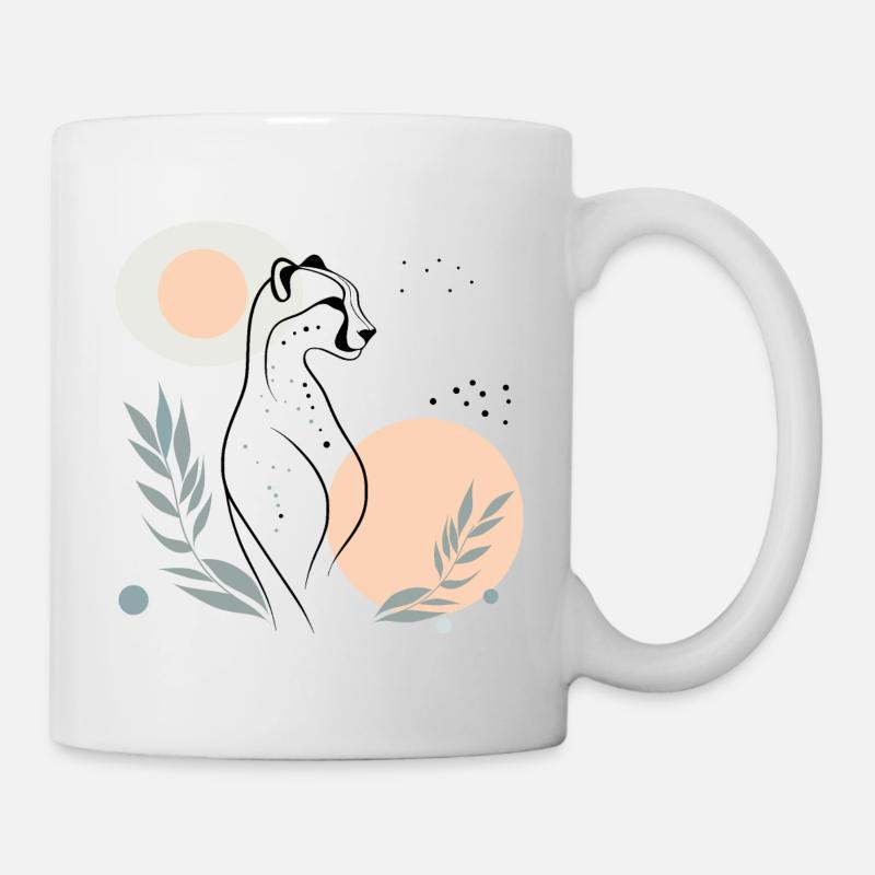 Eleganter Gepard - Tasse - Weiß