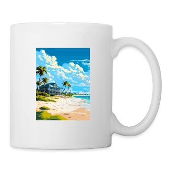 Turks and Caicos Islands Caribbean Travel Poster - Mug - white - Right
