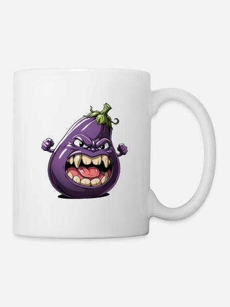 Furious eggplant! - Mug - white