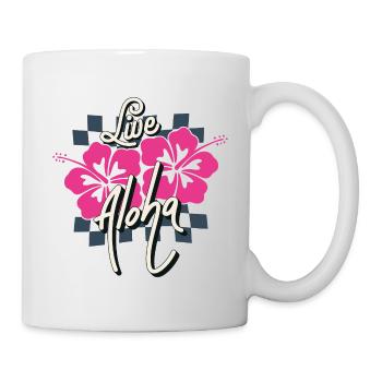 Hawaii Live Aloha Summer Vibe Dire Rétro - Mug blanc - blanc - Droite