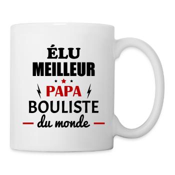 Élu meilleur papa bouliste du monde,fête des pères - Mug blanc - blanc - Droite