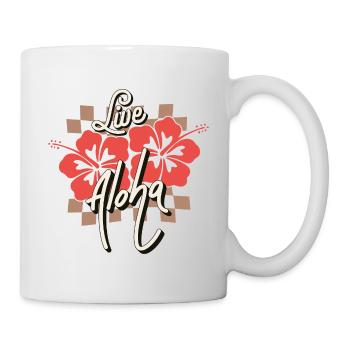 Hawaii Live Aloha Summer Vibe Dire Rétro - Mug blanc - blanc - Droite