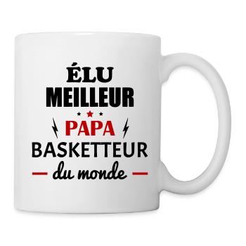 Élu meilleur papa basketteur,fête des pères - Mug blanc - blanc - Droite