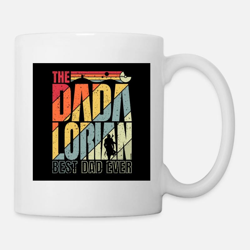 Fête des pères - Poster Dadalorian sunset vintage - Mug blanc - blanc