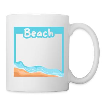 Plage de rêve dans un cadre - Mug blanc - blanc - Droite