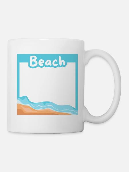 Plage de rêve dans un cadre - Mug blanc - blanc